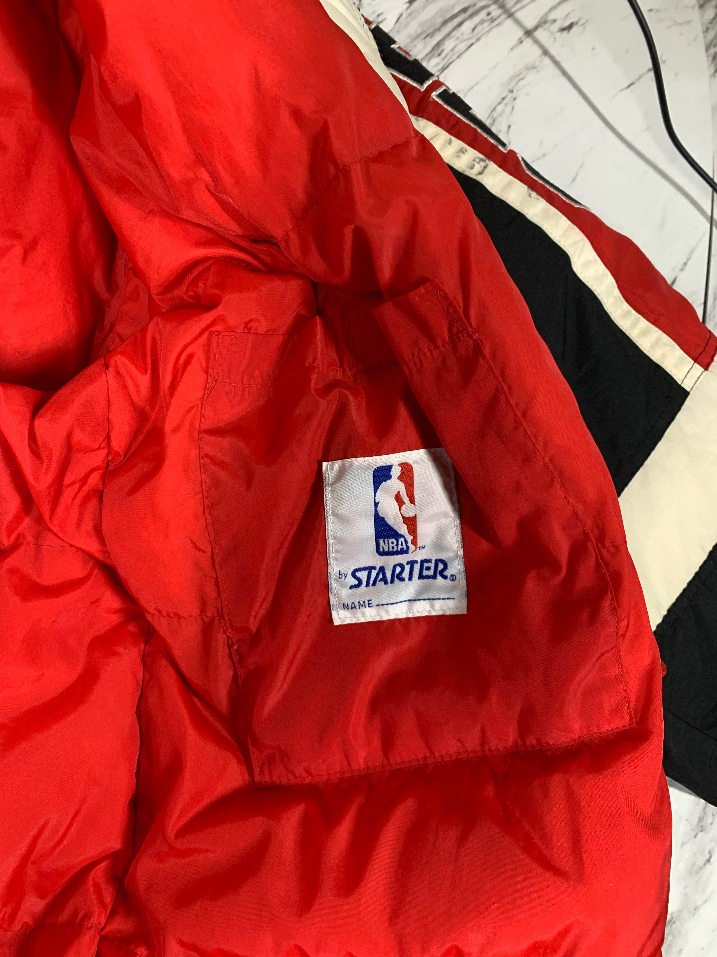 Chicago Bulls Red Vintage Starter Jacket